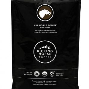 Kicking Horse Coffee, 454 Horse Power, Dark Roast, Whole Bean, 2.2 lb - Certified Organic, Fairtrade, Kosher Coffee